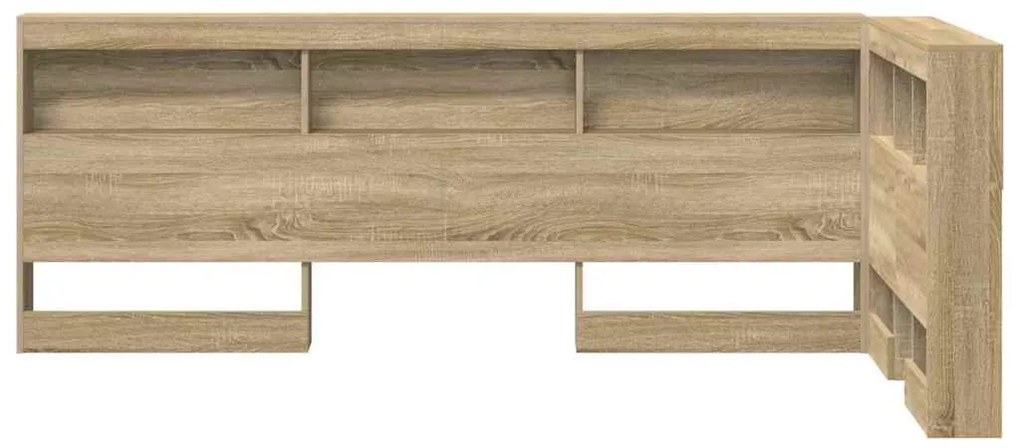 Tároló fejtámla polcokkal tárolóval sonoma tölgy 90 cm Faanyag
