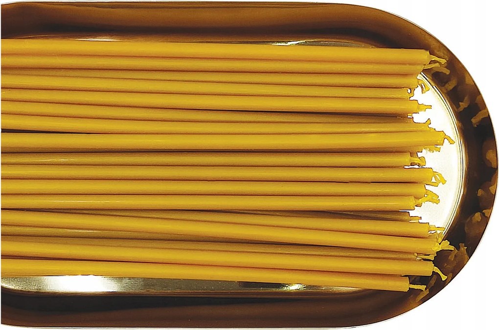 Méhviasz gyertya vékony egyenes hosszú 19cm magas 150db