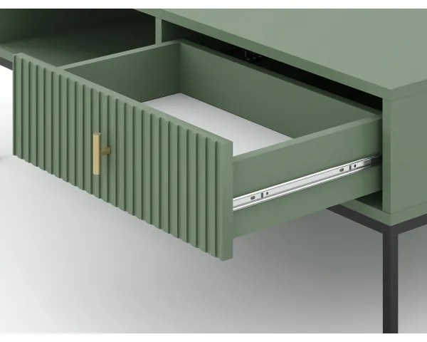 SUE dohányzóasztal, zöld/fekete