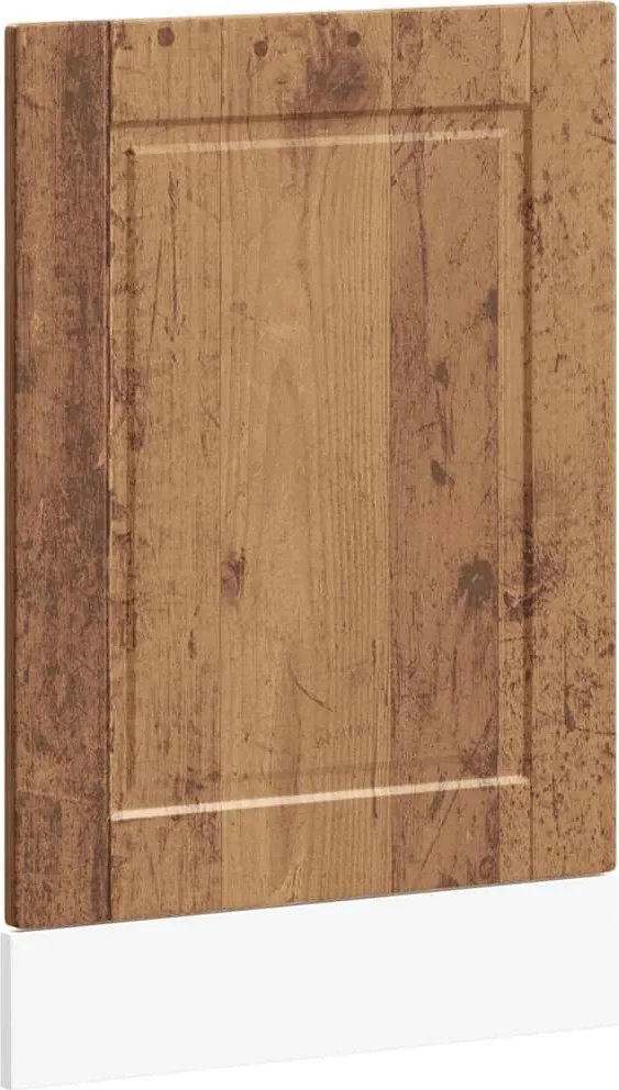 vidaXL mosogatógép panel "Porto" Régi fa 45x1,5x67 cm Műanyag fa