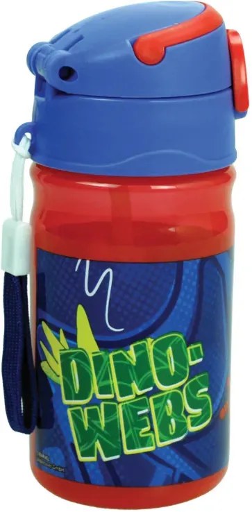 Pókember Spidey Dino Webs műanyag szívószálas kulacs akasztóval 350 ml