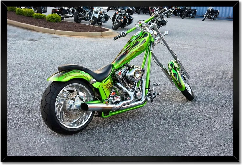 Poszterek keretben 60x40 Lime chopper Motor