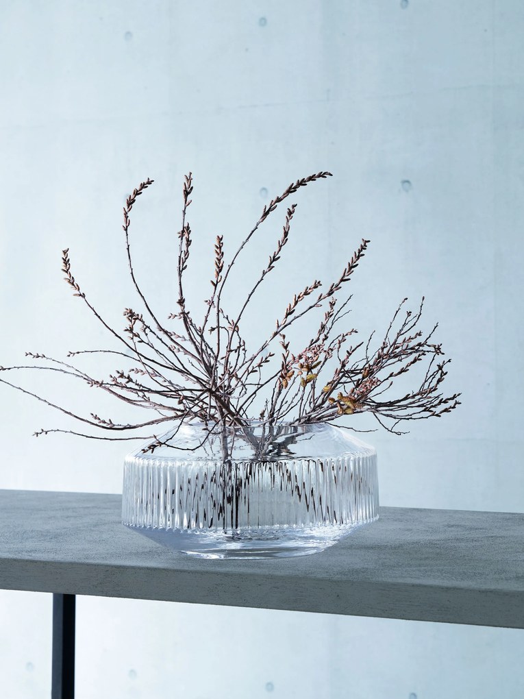 LSA International Széles Rotunda váza, h 14 cm, átlátszó - LSA nemzetközi
