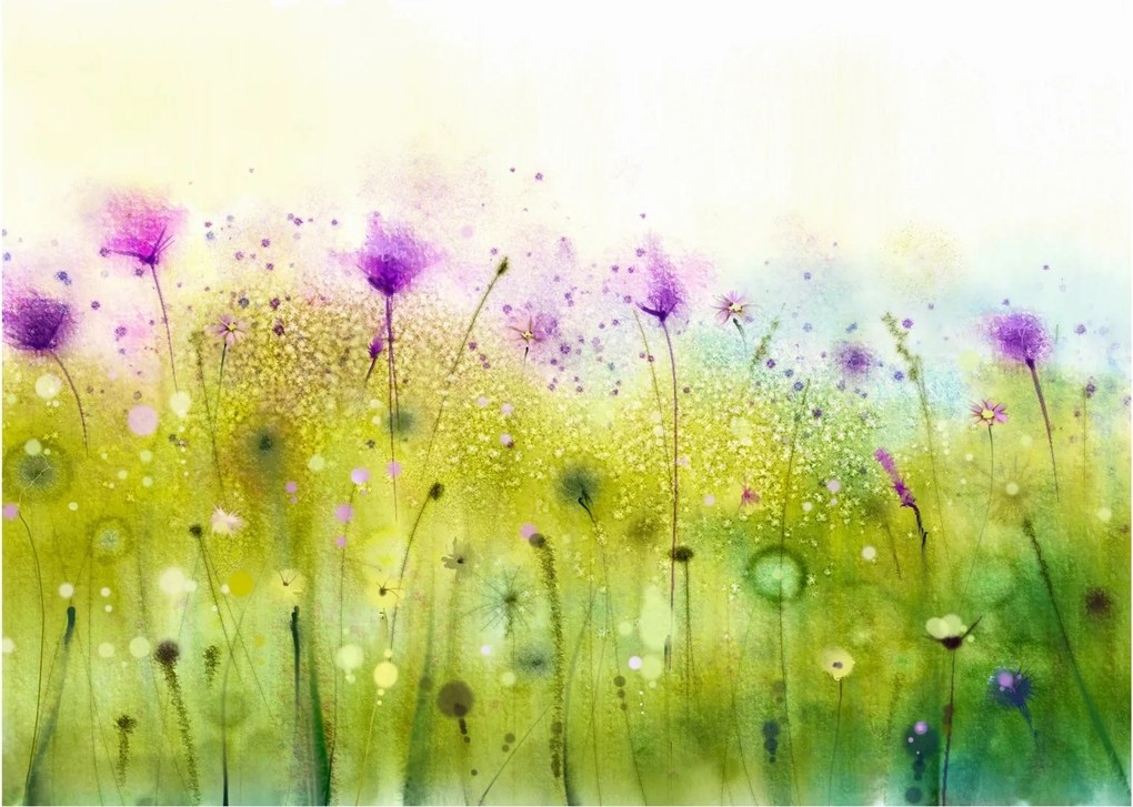 Kép - Réti virágok (üvegen) (70x50 cm)