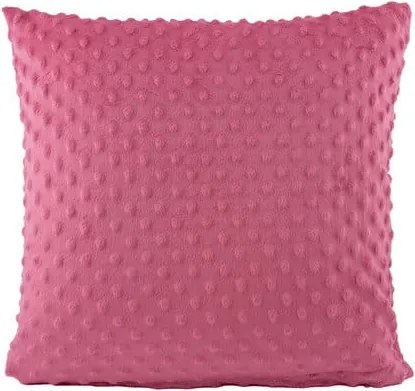 Párnahuzat 40x40 Minky bordázott amaránt c.rózsaszín