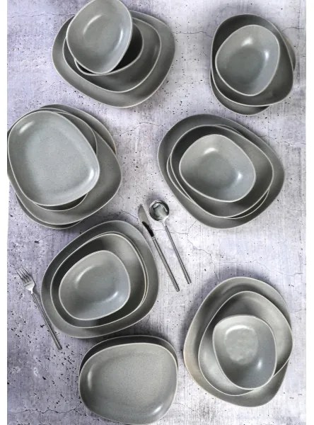 24 részes szürke kőkerámia étkészlet