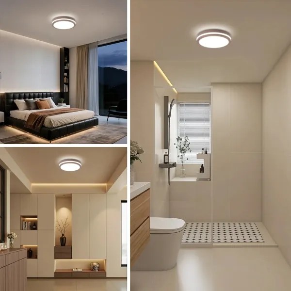 Brilagi - LED kültéri lámpa érzékelővel BENE LED/24W/230V Ø 26 cm barna IP54