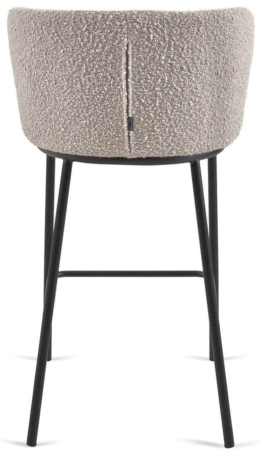 Szürke bárszék szett 2 db-os (ülésmagasság 65 cm) Ciselia – Kave Home