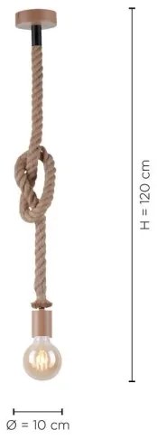Leuchten Direkt 13572-79 - Csillár zsinóron DIY 1xE27/10W/230V barna