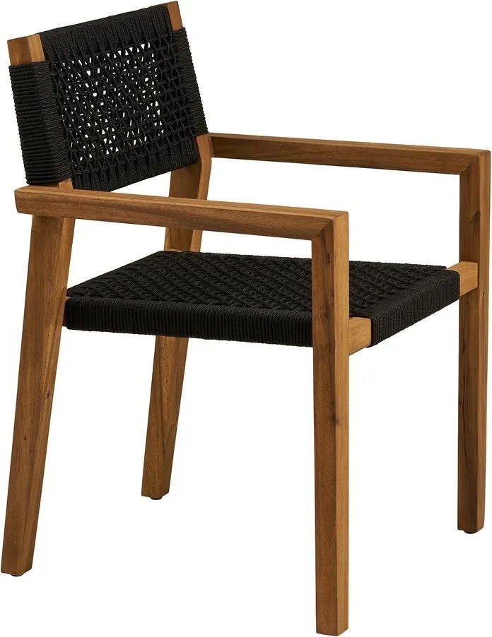 Fekete tömörfa kerti szék Anzio – House Nordic