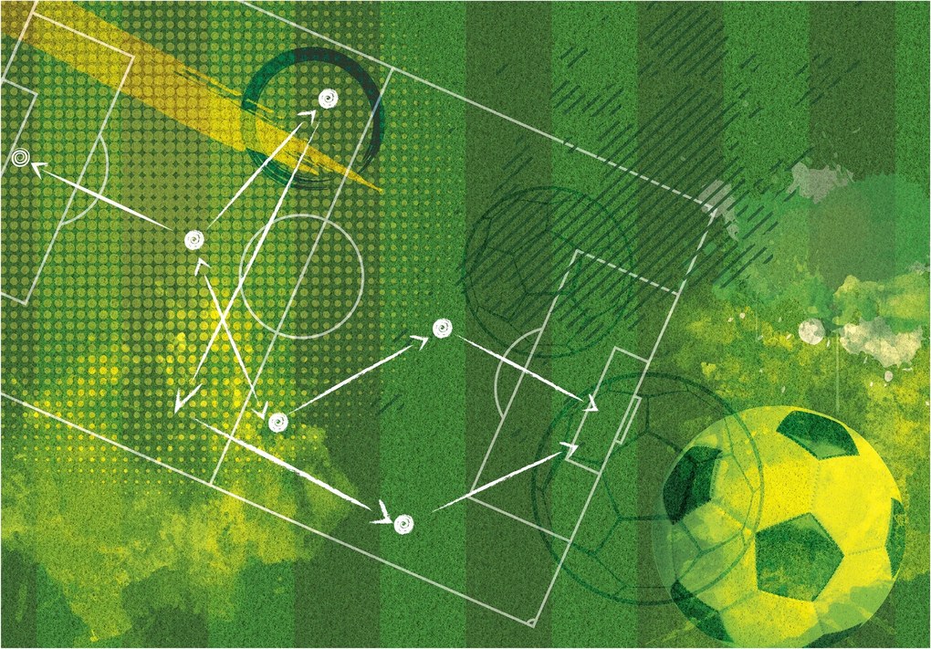 Fotótapéta Fiú Ifjúsági Labdarúgás Graffiti Tapéta 368x254