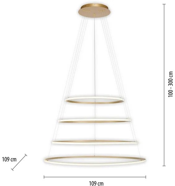 Paul Neuhaus 2124-60 - LED Dimmelhető csillár zsinóron TESSARA LED/97W/230V + távirányító