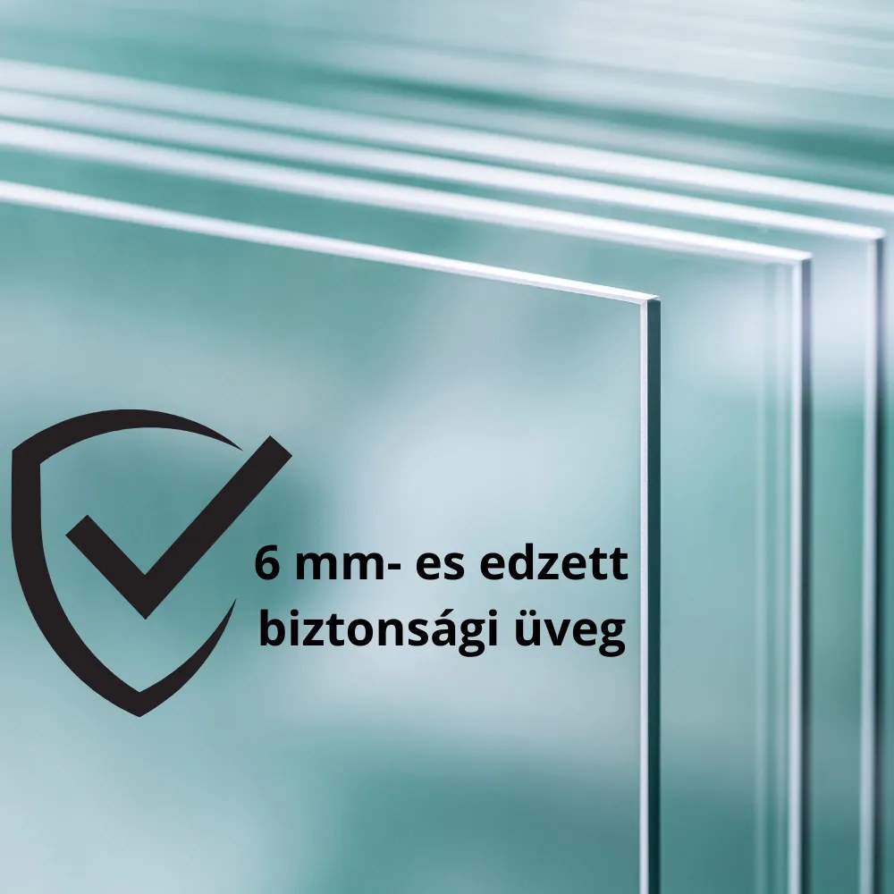 Stuxi Verona Duo 80x90 aszimmetrikus két csuklóajtós zuhanykabin 6 mm vízlepergető üveggel, króm