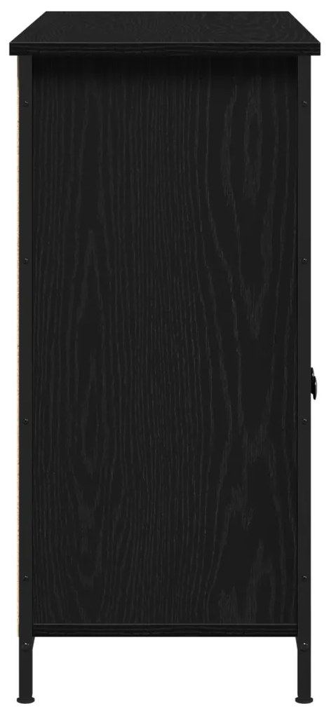 Fekete tölgy oldalas tároló 100x35x75 cm Műgyanta
