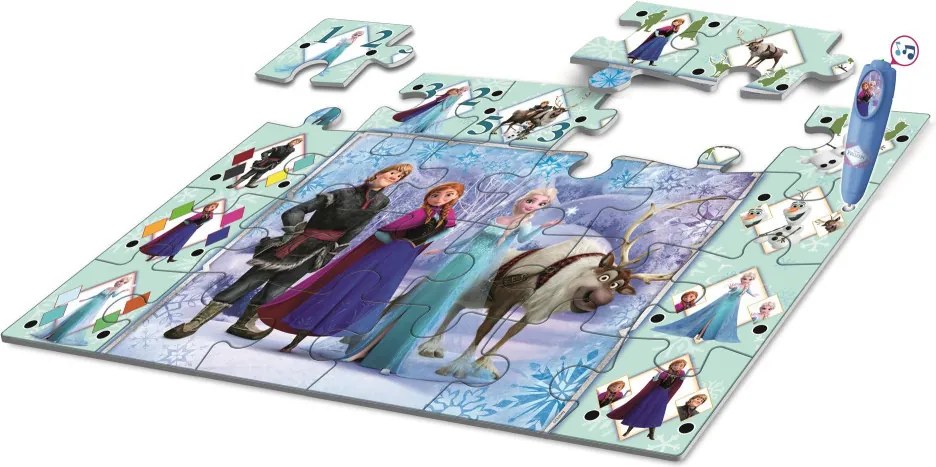 Disney Jégvarázs Ice Kingdom interaktív 24 db-os puzzle Clementoni