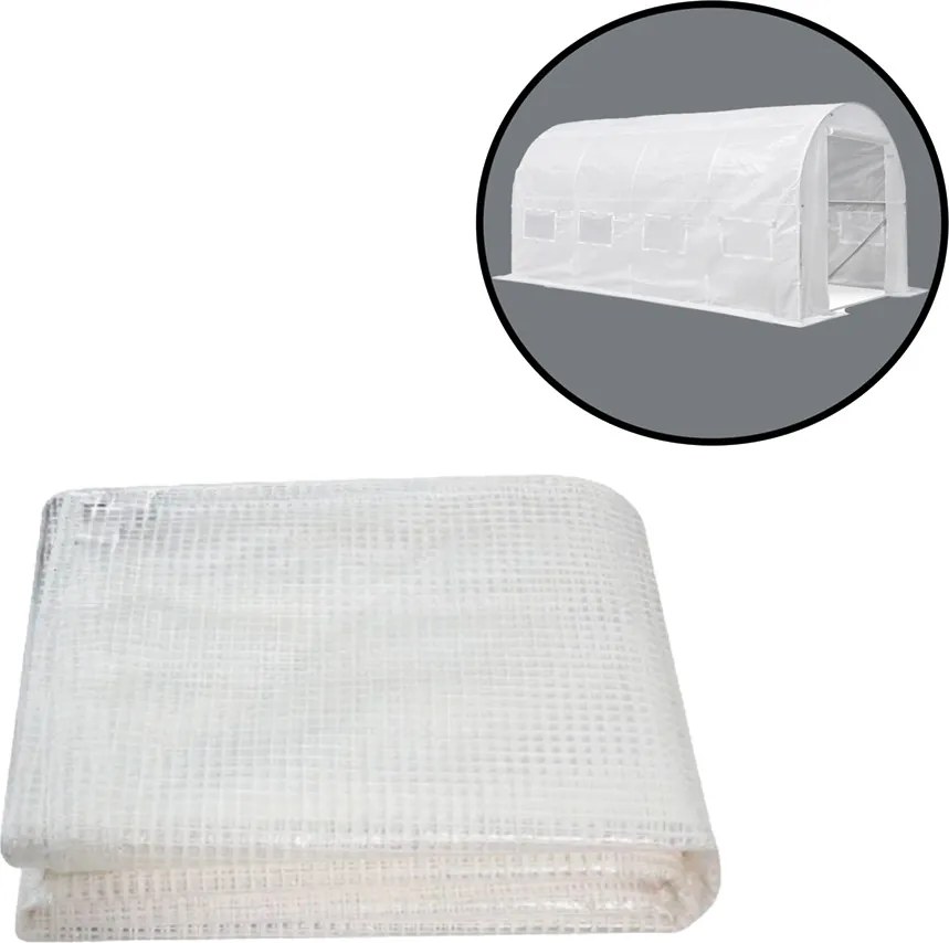 Melegház fólia 200x300x450 cm váz nélkül fehér