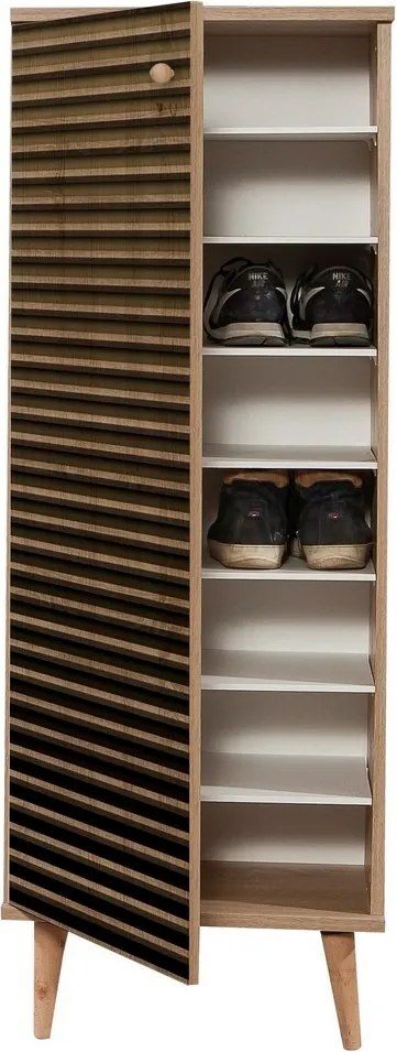 Mega Sonoma Oak Stripes cipősszekrény