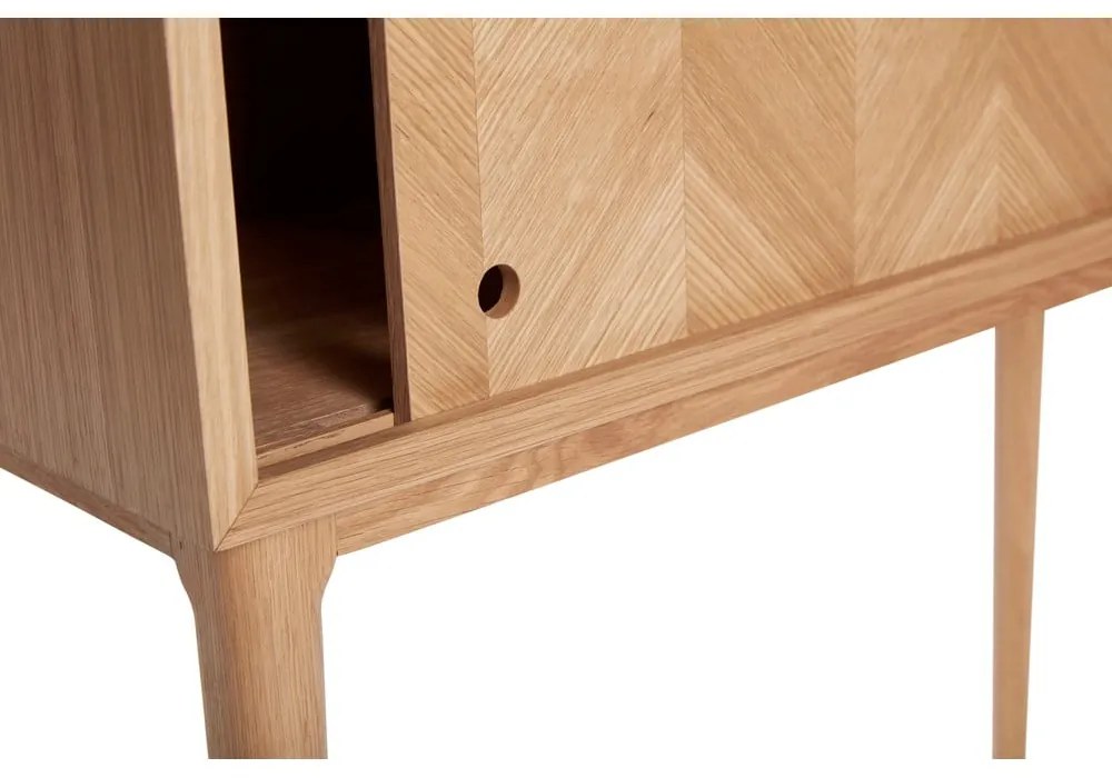 Herringbone tölgyfa komód, magasság 90 cm - Hübsch