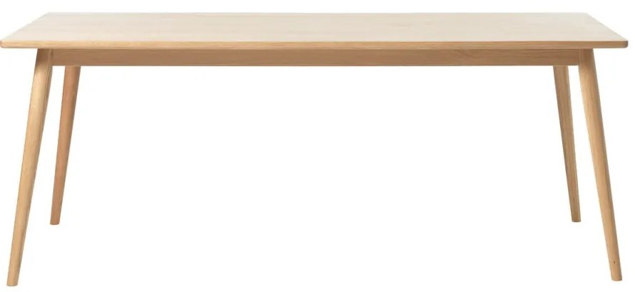 Natúr színű bővíthető étkezőasztal tölgyfa dekoros asztallappal 190x90 cm Barrali – Unique Furniture