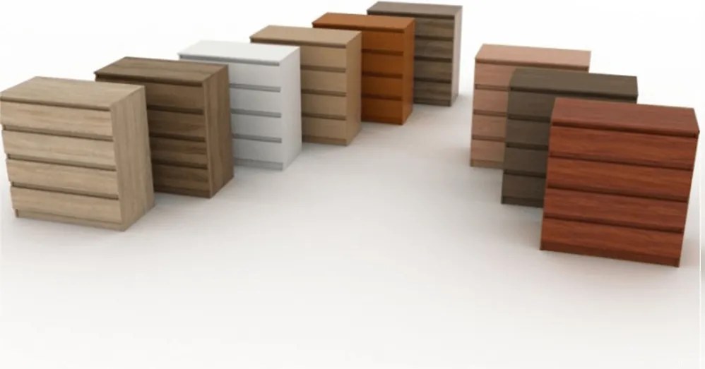 4 fiókos komód, tölgy sonoma, HANY NEW 014