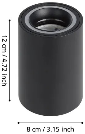 Eglo 901168 - LED RGBW Dimmelhető spotlámpa CAROSSO-Z LED/4,9W/230V fekete