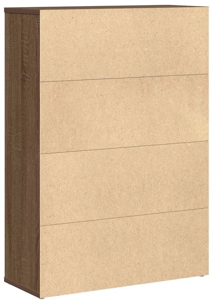 barna tölgy színű szerelt fa könyvszekrény 60x24x85 cm