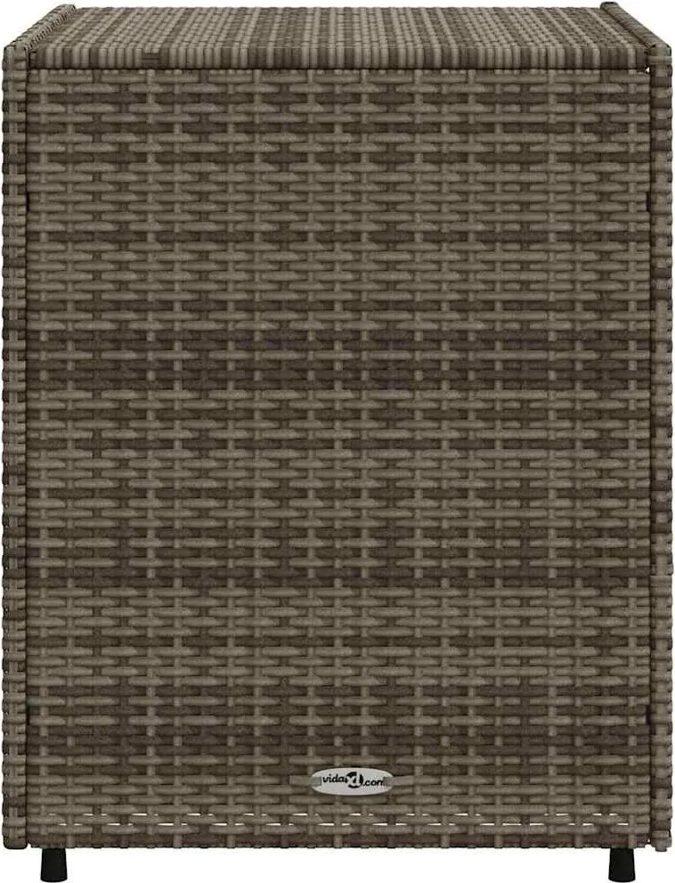 vidaXL szürke polyrattan kerti tárolószekrény 55 x 59 x 69 cm