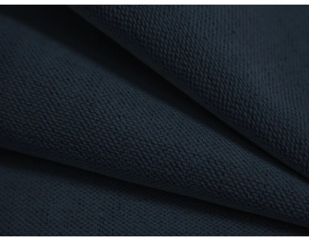 Sötétkék kárpitozott ágyneműtartós-ágytámla nélkül franciaágy ágyráccsal 180x200 cm Susan – Micadoni