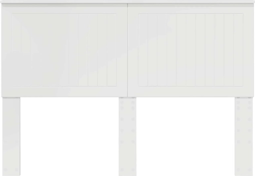 vidaXL Fejtámla fejtámlával Fényes Fehér 140 cm Faanyag