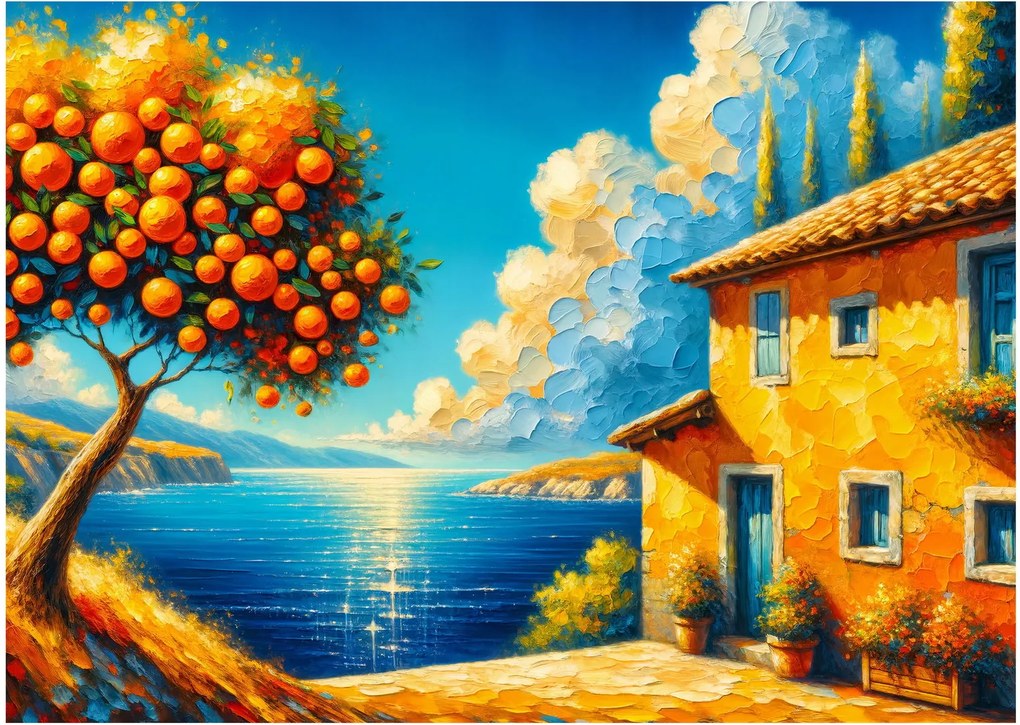 Kép - Ház narancsokkal II. (70x50 cm)