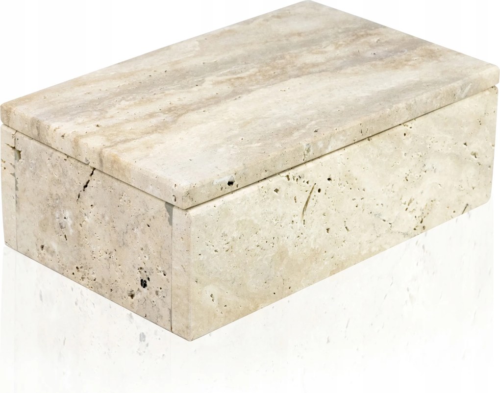 Doboz Ékszerdoboz Kő Díszes Elegáns Tároló 20 cm