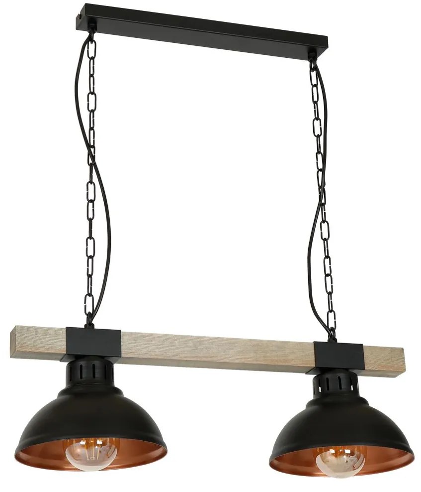 Luminex Csillár láncon HAKON 2xE27/60W/230V LU3082