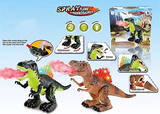 Népszerű 33 Cm T-Rex Tűzokádó Tojás Lerakó Dinoszaurusz játék - Spray Tűz Vízpárából Tyrannosaurus 3330A Kék