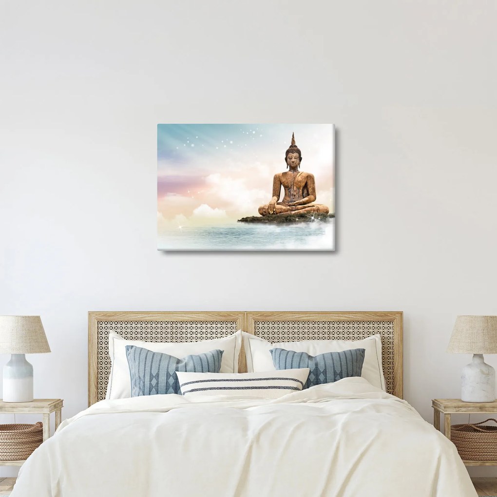 Kép - Buddha vigyáz a földre (70x50 cm)