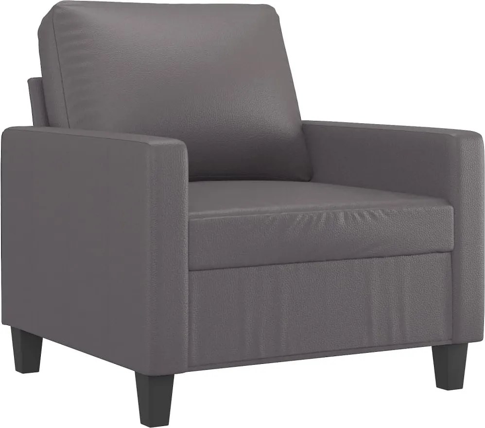 vidaXL szürke műbőr kanapészék 60 cm