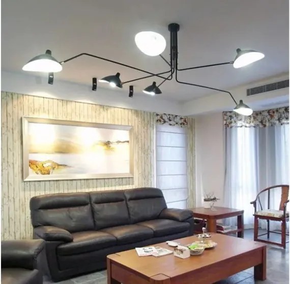 MORETTI MO5342 REACH Fekete Színű Mennyezeti Lámpa 6xE27 60W IP20