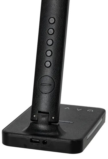 LED Dimmelhető lámpa vezeték nélküli QI töltéssel, kijelzővel és USB porttal LED/7W/230V 3000-6000K