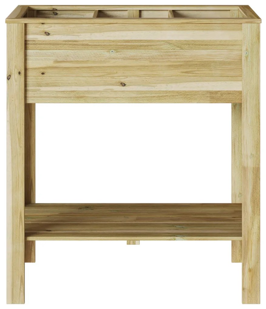 Kert Növényállvány 85x46x94 cm Kezelőtt Fa Fenyő