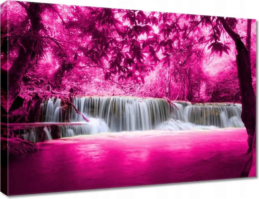 Vászonkép 70x50 Rózsaszín vízesés