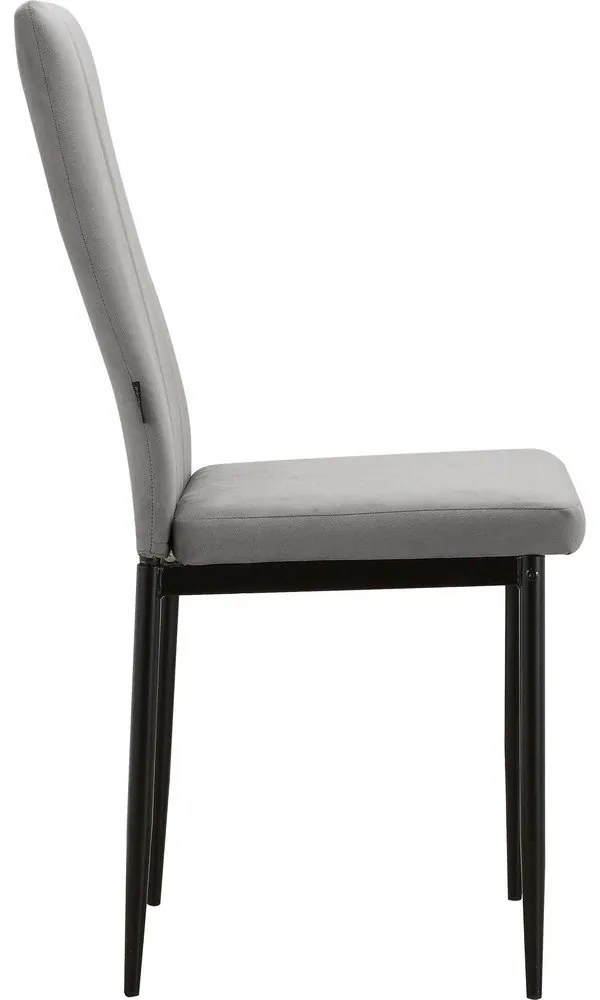 Szürke bársony étkezőszék szett 2 db-os Kelly – Støraa