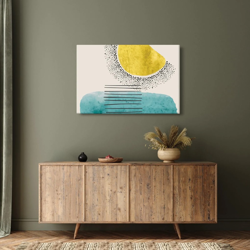 Kép - Absztrakt festmény a strandról N⁰2 (90x60 cm)