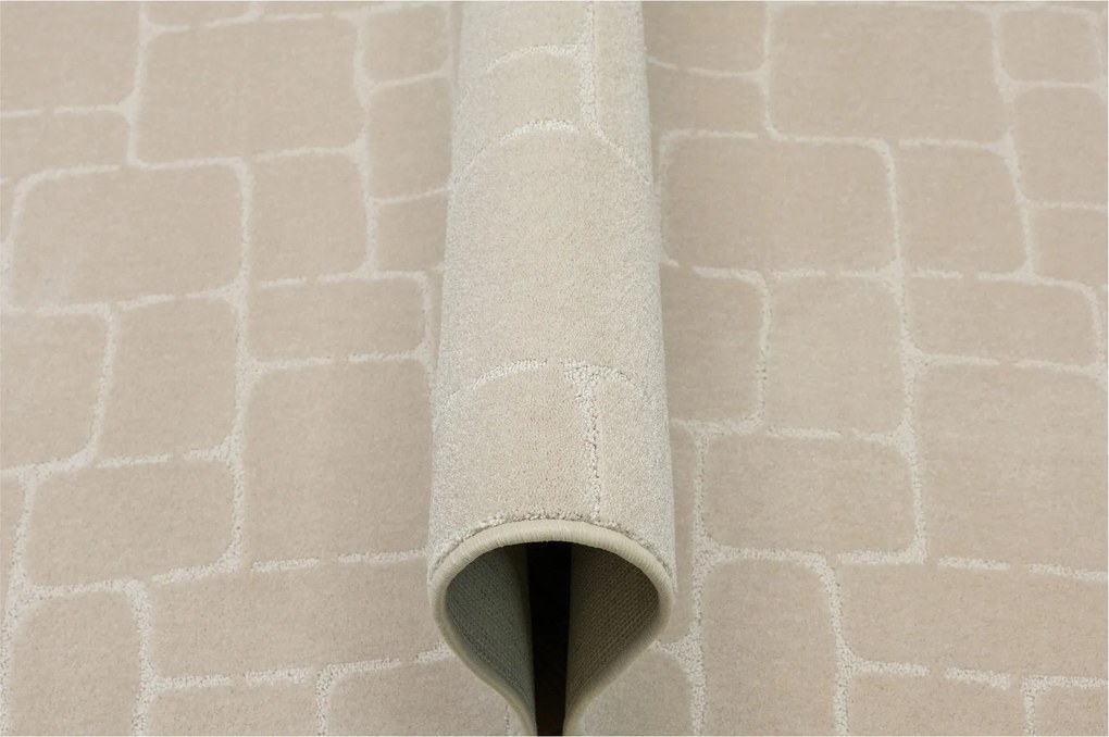 Szőnyeg Bézs Kasmír Sűrű Csillogó Geometria Juta Thebe 200x250 cm