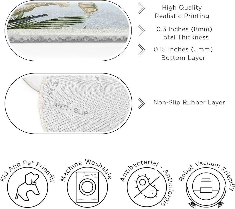 Mosható gyerek szőnyeg ø120 cm Jungle – Mila Home