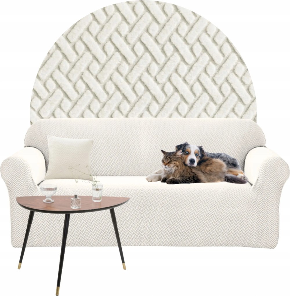 Kanapé Huzat Sarok Elasztikus Jacquard Halszálka 145-185 Oeko Tex