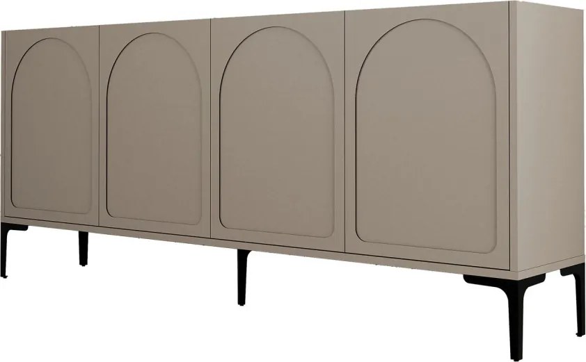 Lyon komód, fekete, 180 cm
