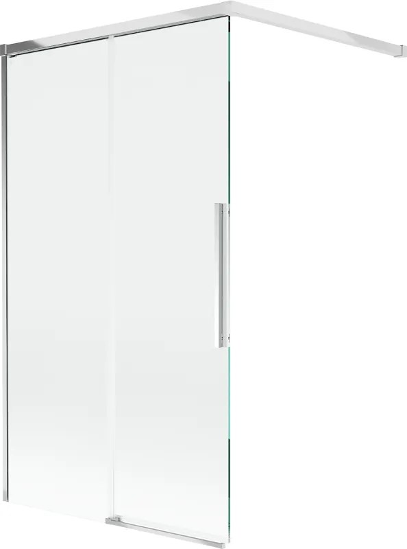 Mexen Rox kétszárnyú, 120 x 150 cm-es toló kádparaván, átlátszó, króm - 8C9-120-003-01-00