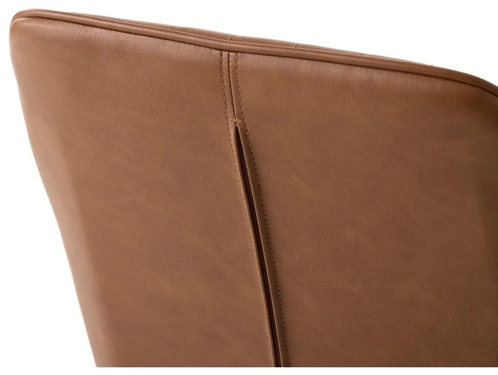 Barna kárpitozott karfás étkezőfotel szett 2 db-os Nolan Stripe – Unique Furniture