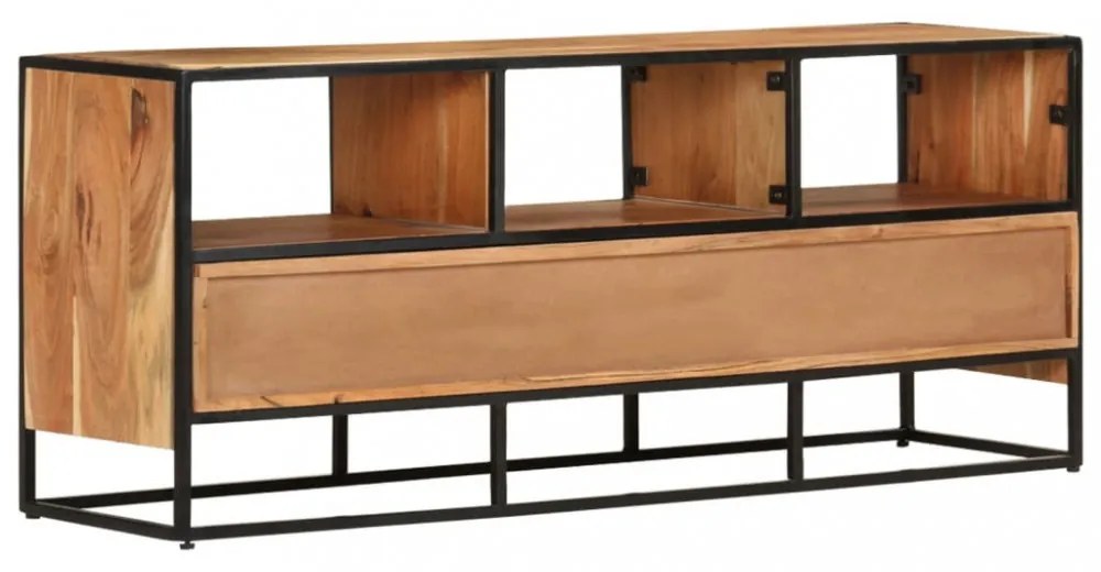 tömör akácfa TV-szekrény 110 x 30 x 45 cm