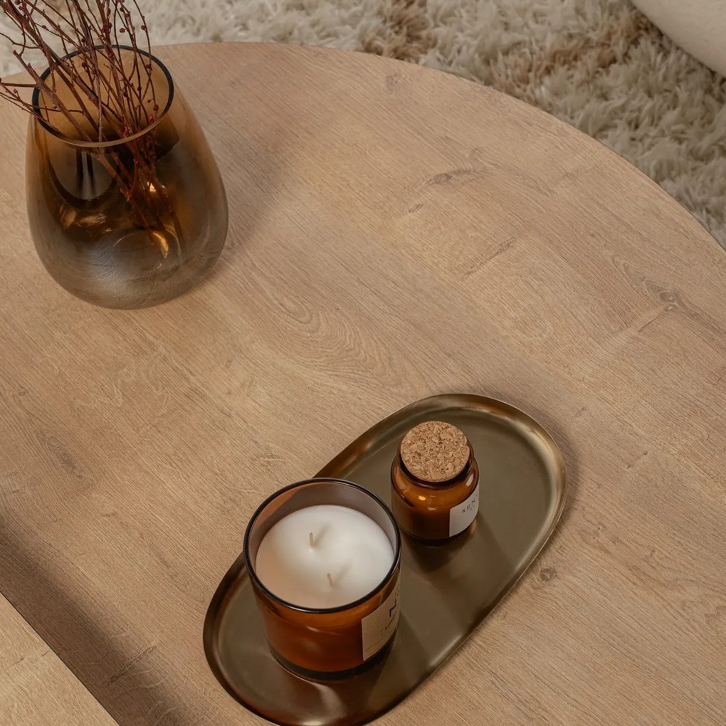 Kávézóasztal Orion Honey Oak Fekete