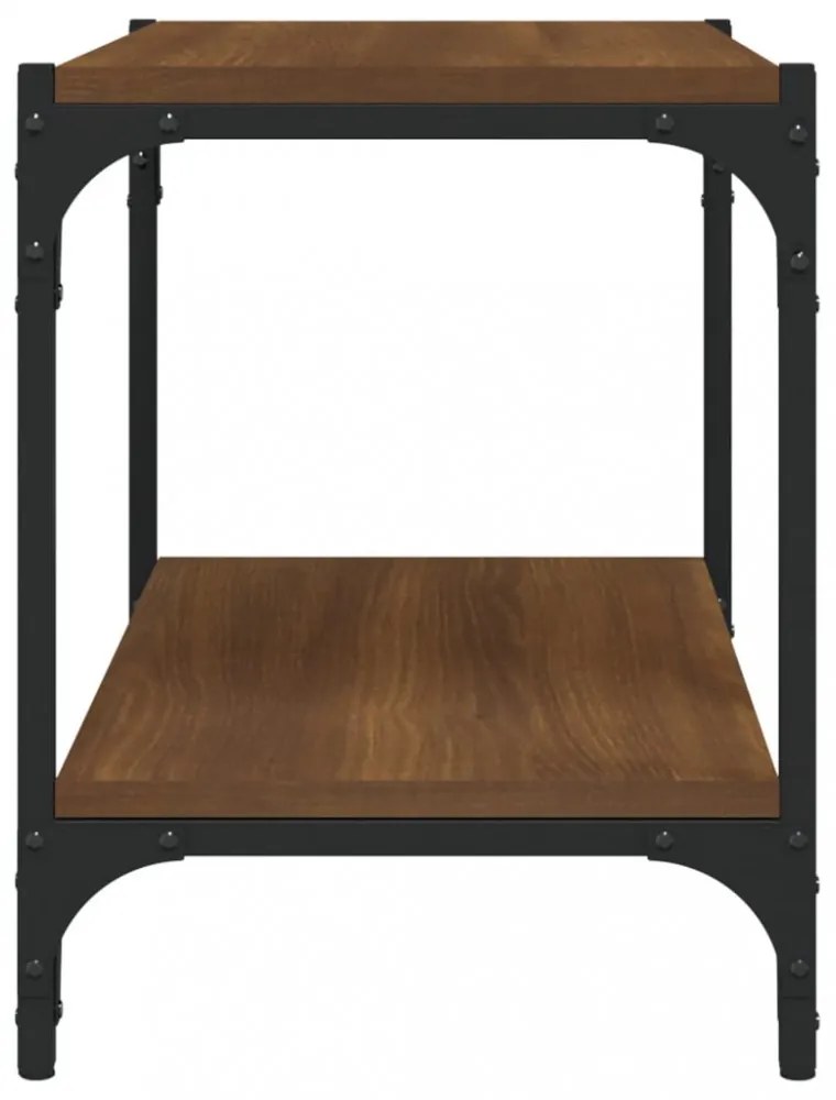 barna tölgyszínű szerelt fa TV-szekrény 60x33x41 cm